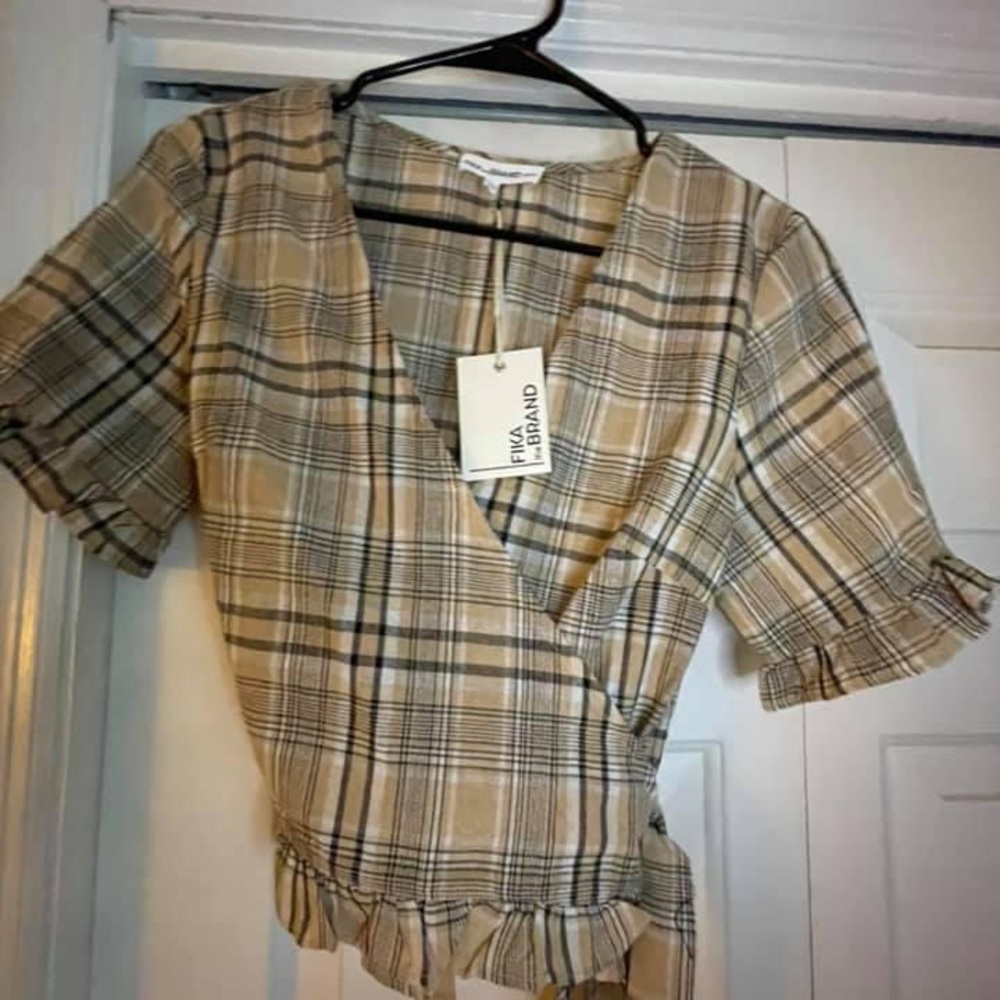 Fika The Brand tie closure top